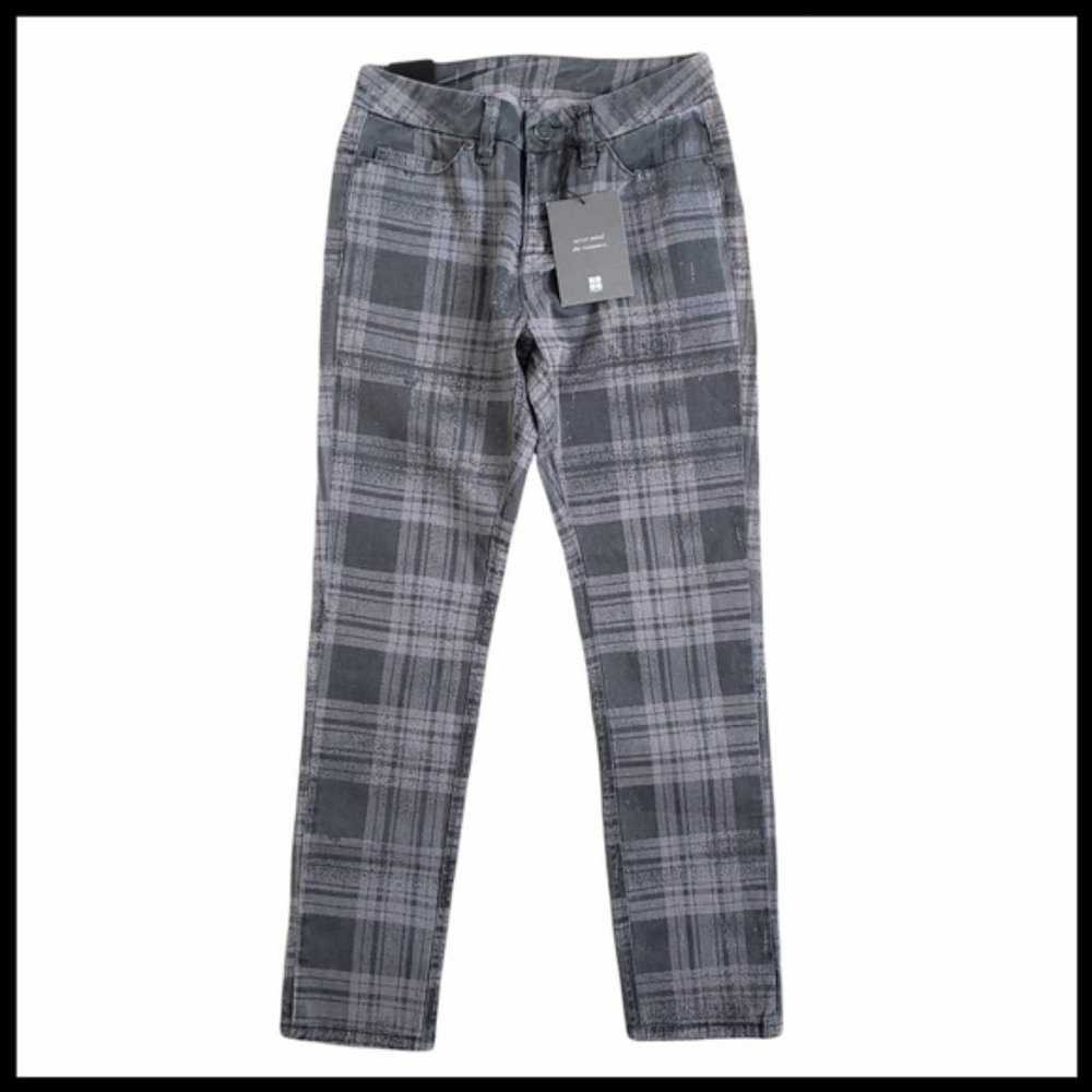 NWT Insight 51 Electric Lady Abstract Grunge Plaid Jeans